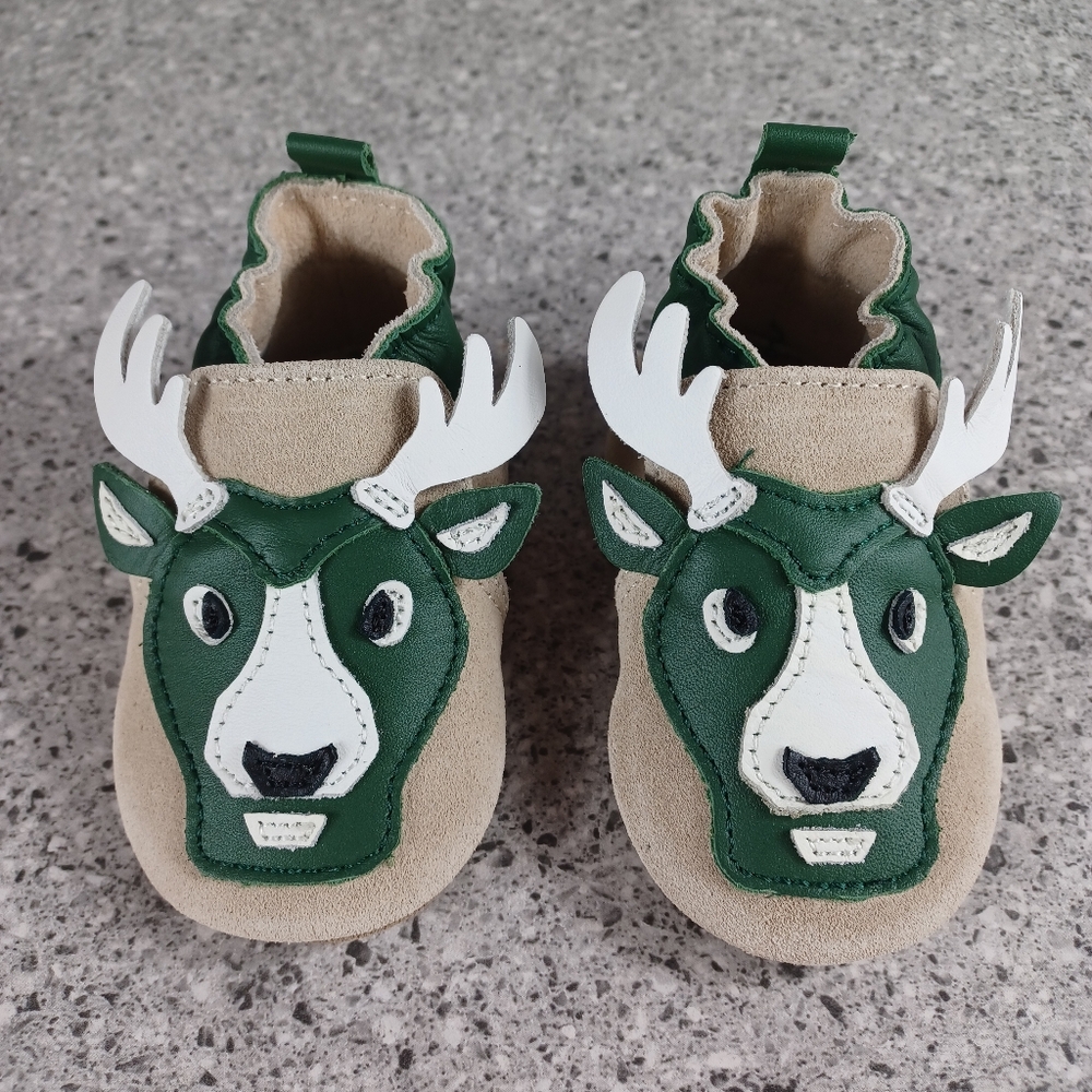 NBA Milwaukee Bucks Robeez Infant Baby Soft Shoes 0-6 months or 12-18 months - Picture 3 of 13